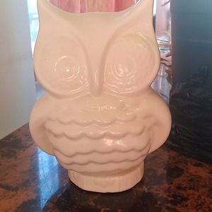 A white Ceramic Owl